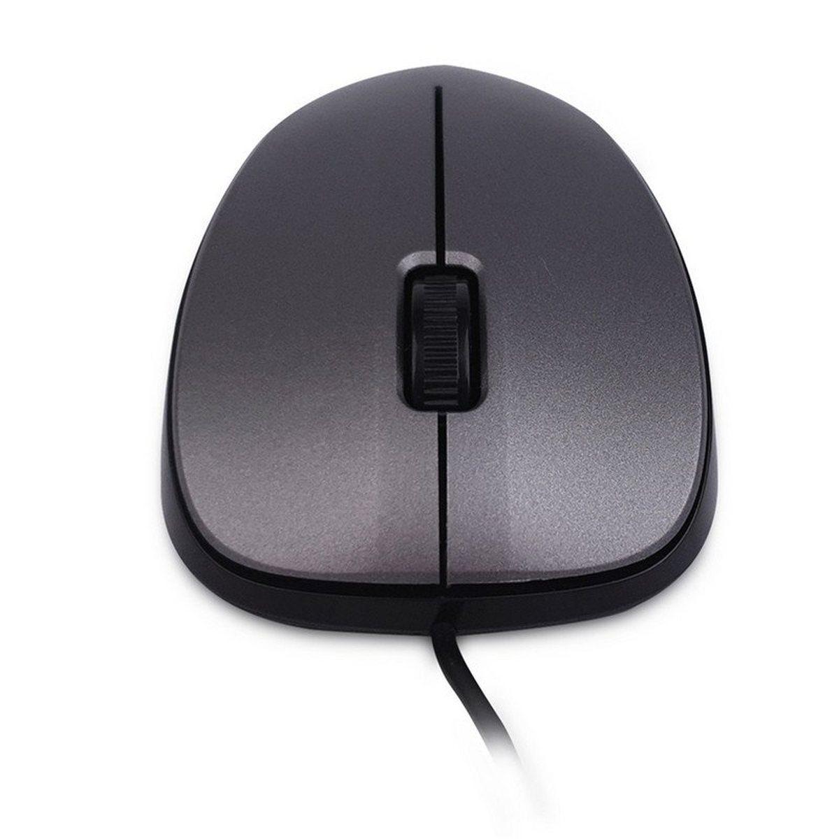 Mouse USB NGS Crew 1200dpi - 3 pulsanti - Uso ambidestro - Cavo da 1,30 m - Colore grigio/nero