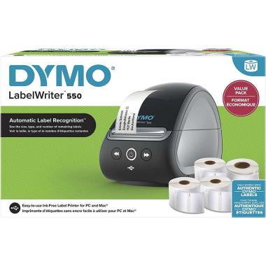 Stampante Termica per Etichette Dymo LabelWriter 550 + 4 rotoli di etichette