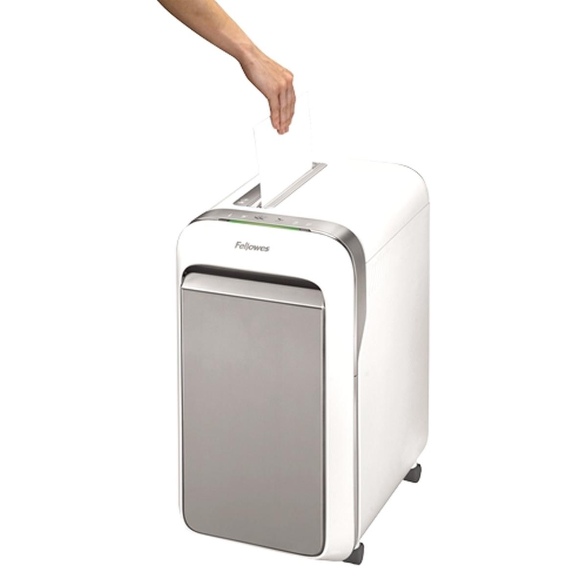 Distruggi documenti manuale Fellowes LX221 Microcut - Distrugge fino a 20 fogli - 30L - Colore bianco