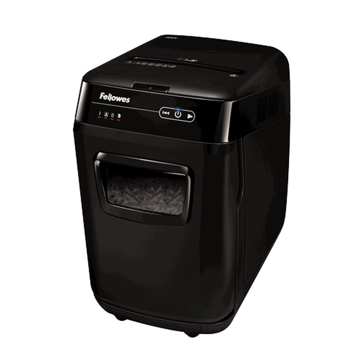 Distruggi documenti automatico Fellowes AutoMax 200C - Alimentazione automatica 200 fogli - Slot manuale 10 fogli - 32L