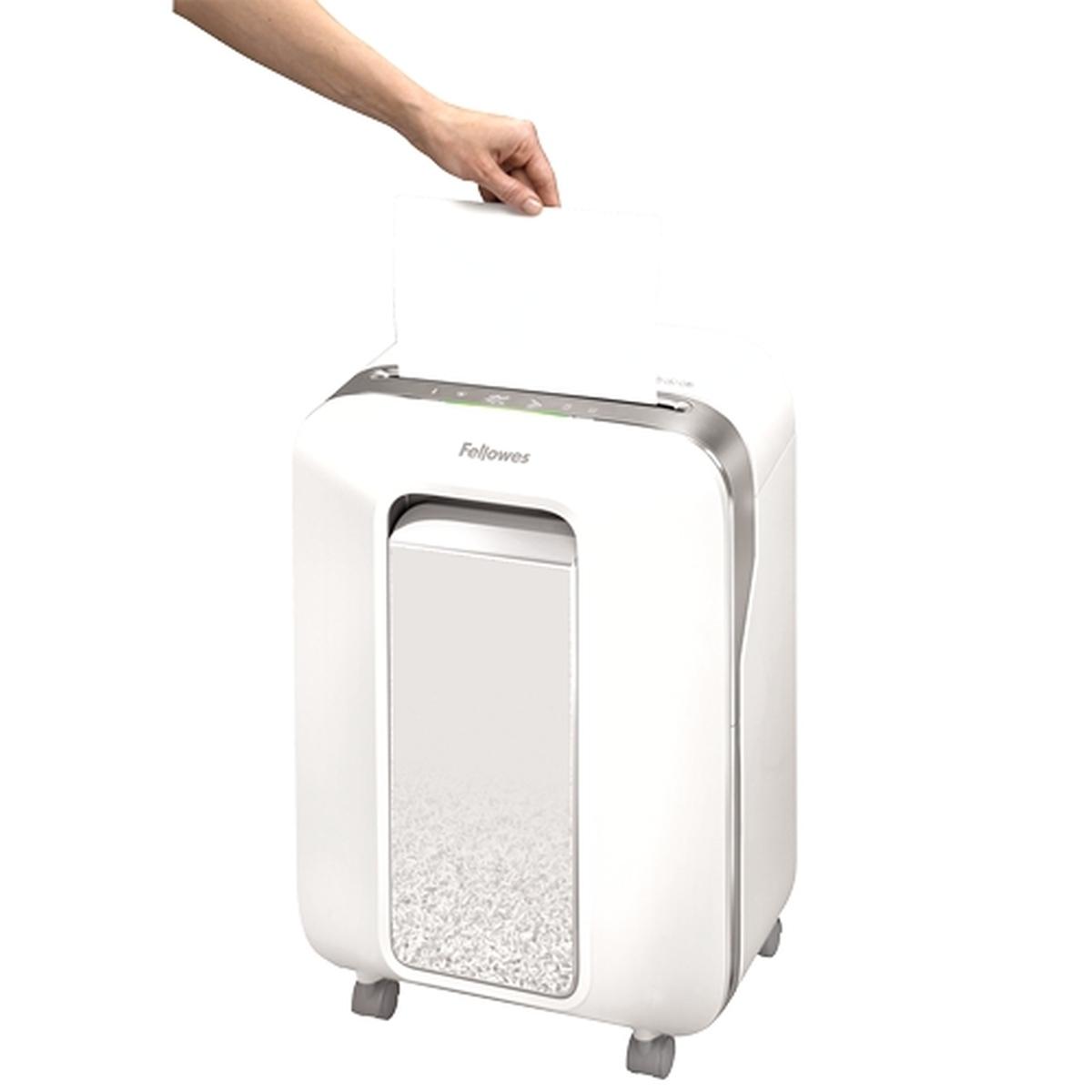 Distruggi documenti manuale Fellowes LX201 Microcut - Distrugge fino a 12 fogli - 22L - Colore bianco