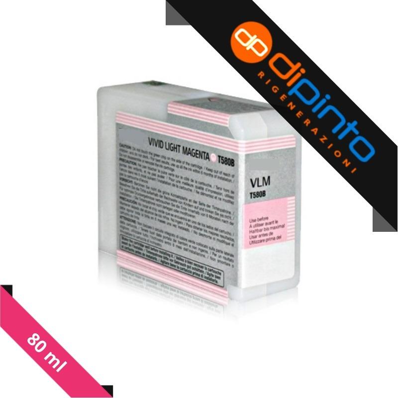 Cartuccia Plotter Compatibile (C13T580B00) per Epson Stylus Pro 3880 (80ml) MAGENTA CHIARO VIVID