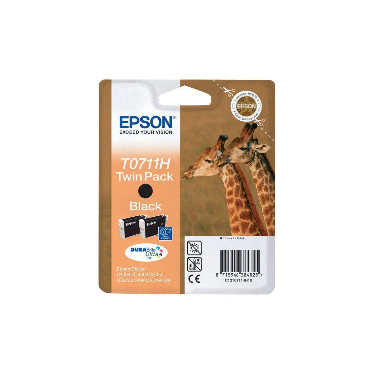 Cartuccia Originale (T0711H) Epson Stylus SX205  (2PZ) NERO