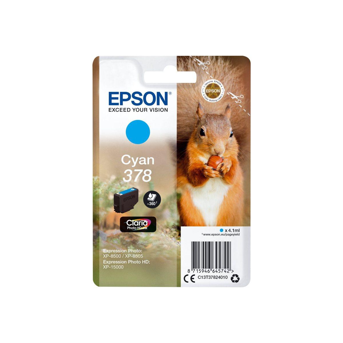 Cartuccia Originale (T3782, 378) EPSON Stylus XP8500 (360pag) CIANO