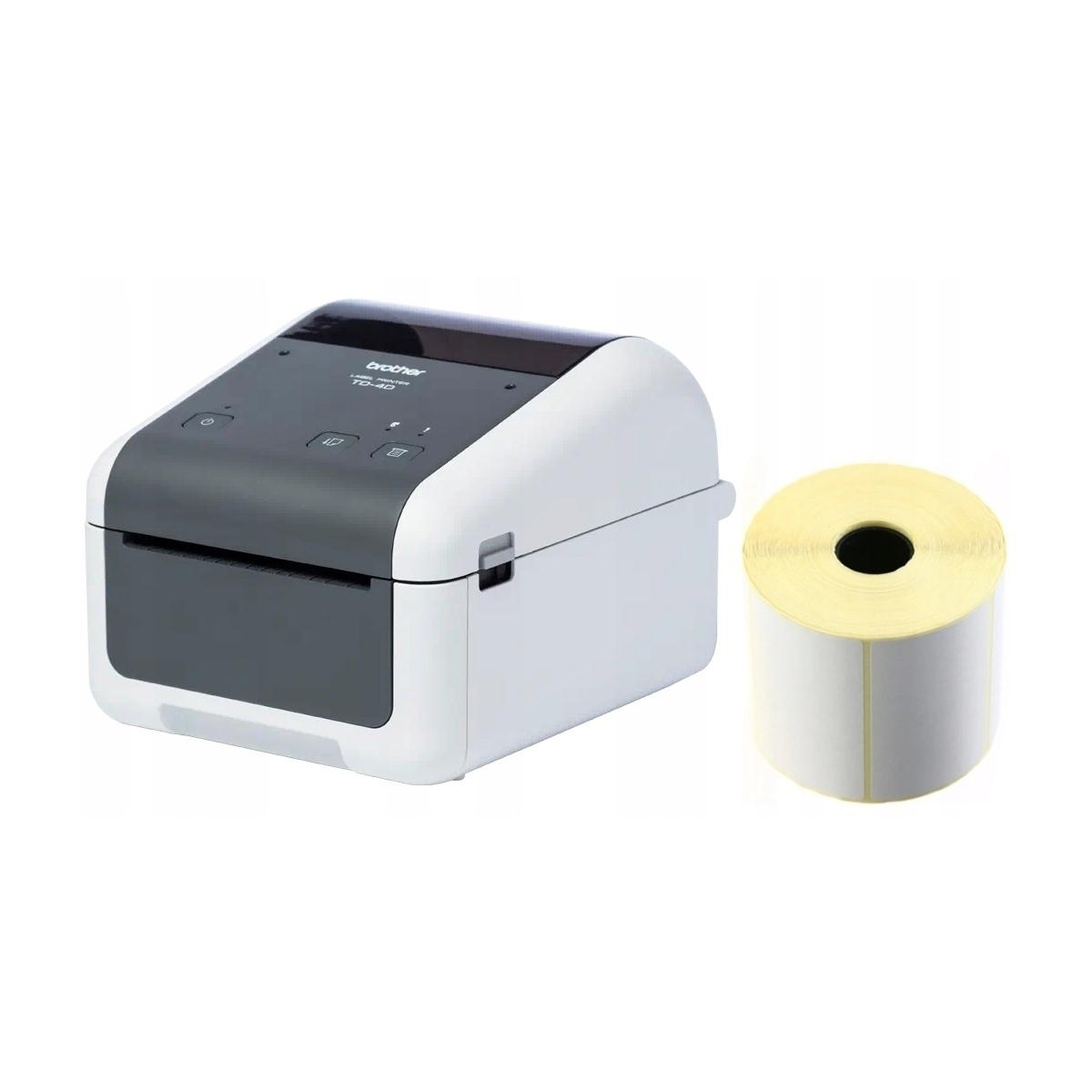 Brother TD4210D Stampante termica professionale USB per etichette e biglietti, porta seriale - Risoluzione 203 dpi - Velocità fino a 127 mm/sec