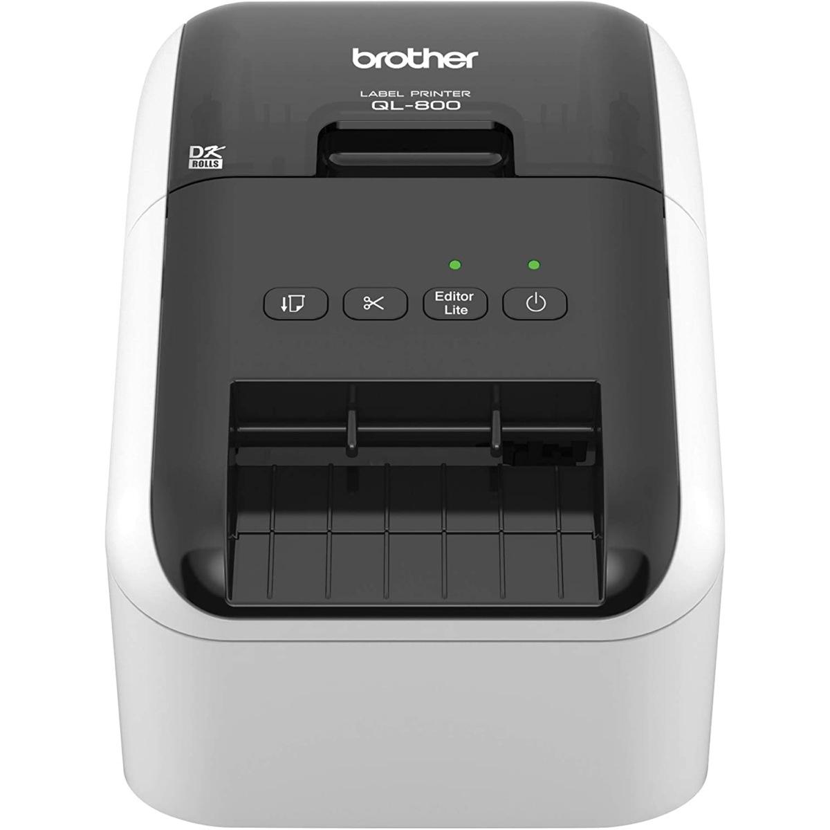 Stampante termica per etichette USB professionale Brother QL800 - 93/ppm - 300x600 dpi - Stampa in nero e rosso - Taglierina automatica