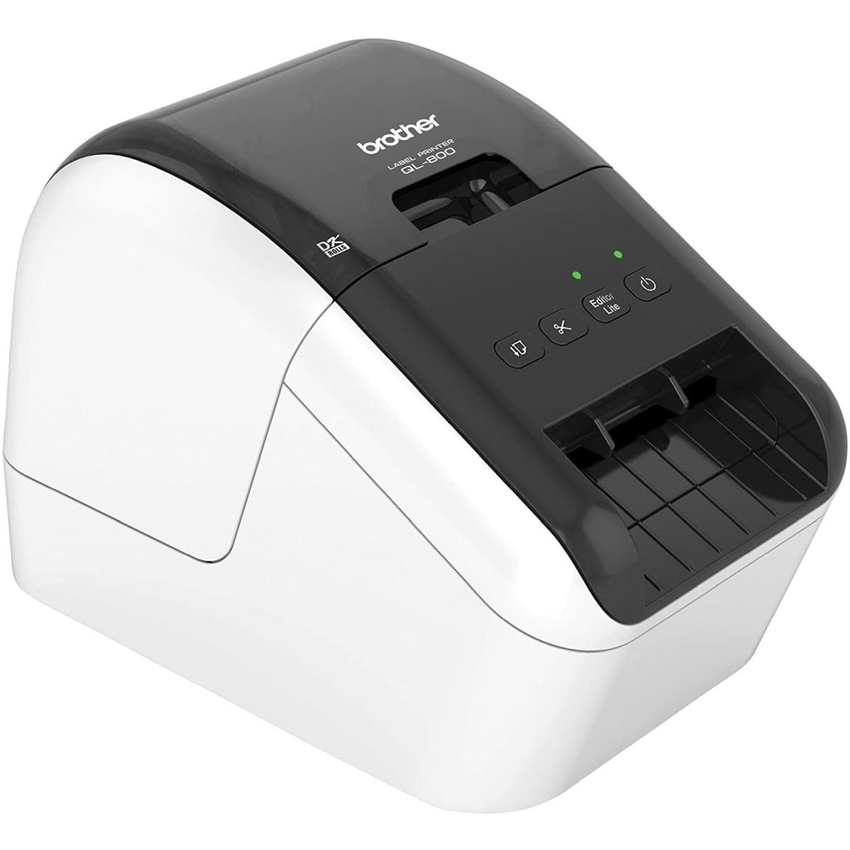 Stampante termica per etichette USB professionale Brother QL800 - 93/ppm - 300x600 dpi - Stampa in nero e rosso - Taglierina automatica
