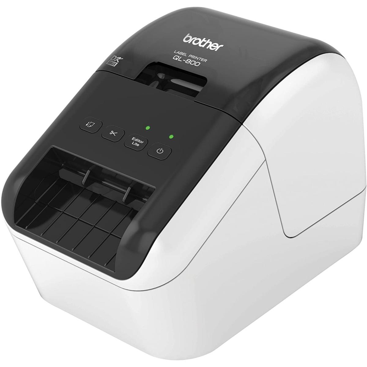 Stampante termica per etichette USB professionale Brother QL800 - 93/ppm - 300x600 dpi - Stampa in nero e rosso - Taglierina automatica