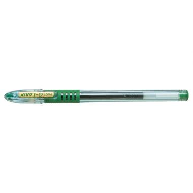 Penna gel Pilot G1 Grip - Ricaricabile - Impugnatura in gomma - Punta a sfera da 0,5 mm - Color Verde