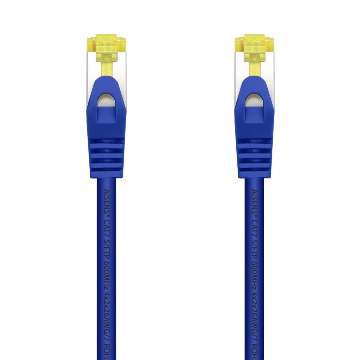 Cavo di Rete RJ45 LSZH Cat.7 600 MHz S/FTP PIMF AWG26 Aisens - 1.0 m - Colore Blu