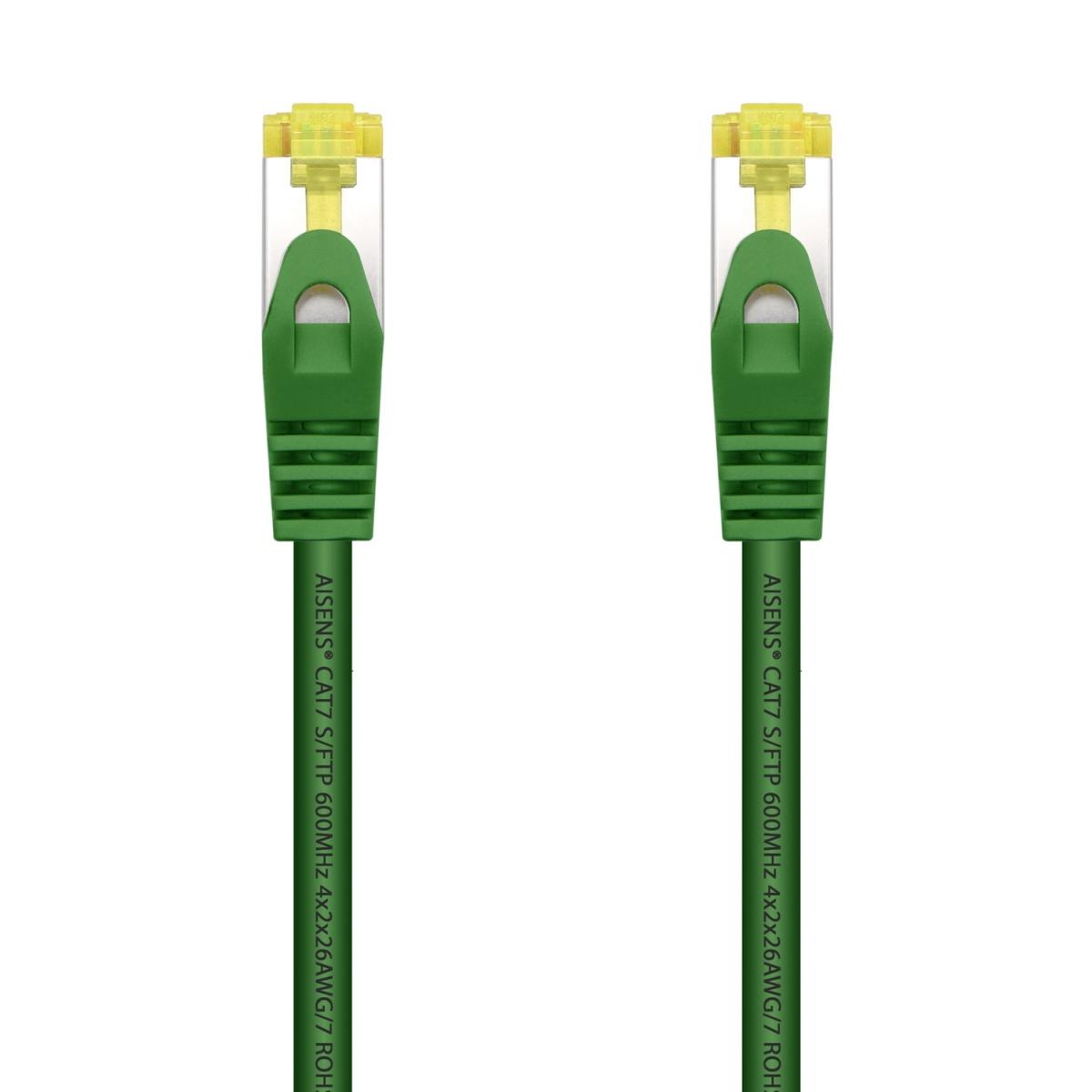 Cavo di Rete RJ45 LSZH Cat.7 600 MHz S/FTP PIMF AWG26 Aisens - 1.0 m - Colore Verde