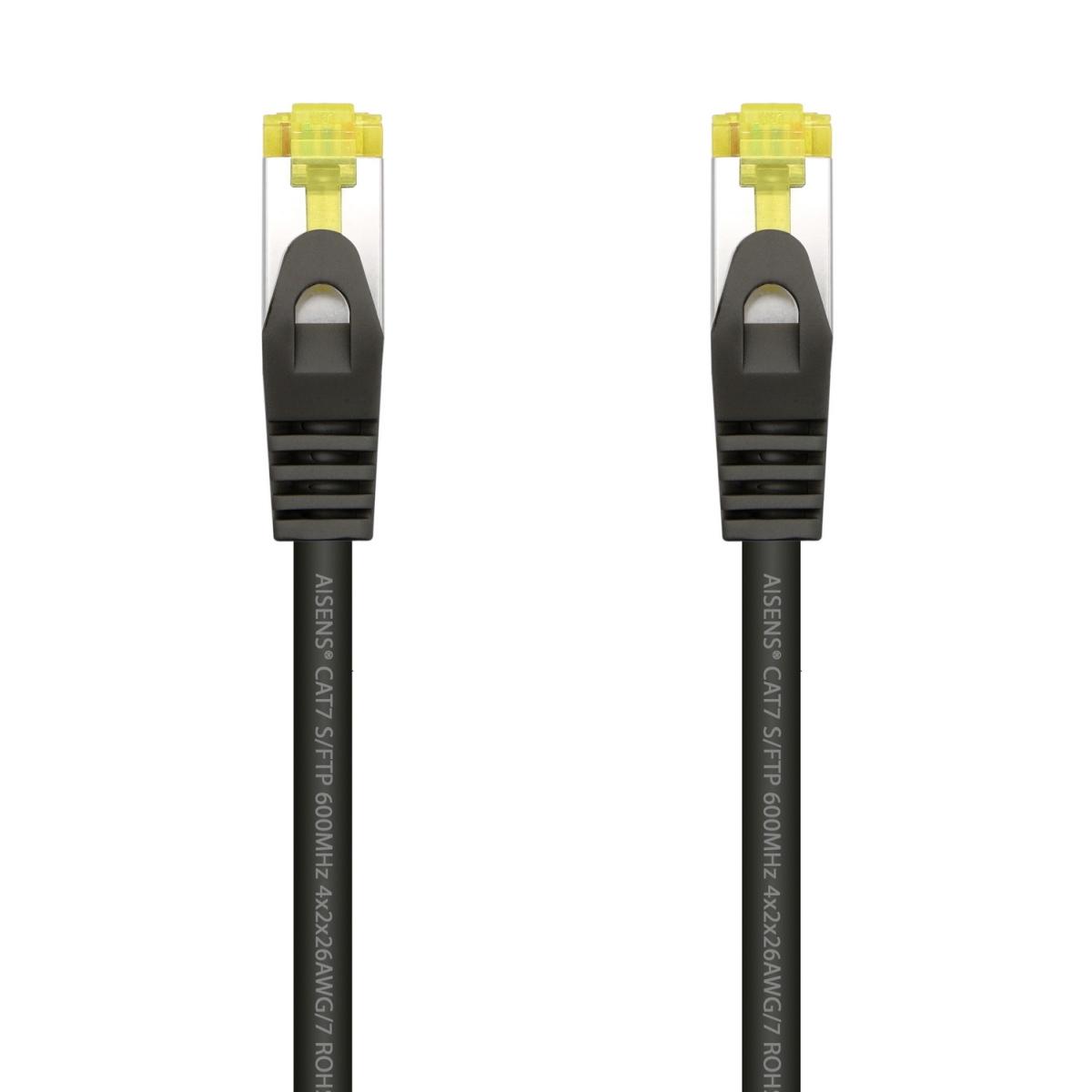 Cavo di Rete RJ45 LSZH Cat.7 600 MHz S/FTP PIMF AWG26 Aisens - 1.0 m - Colore Nero