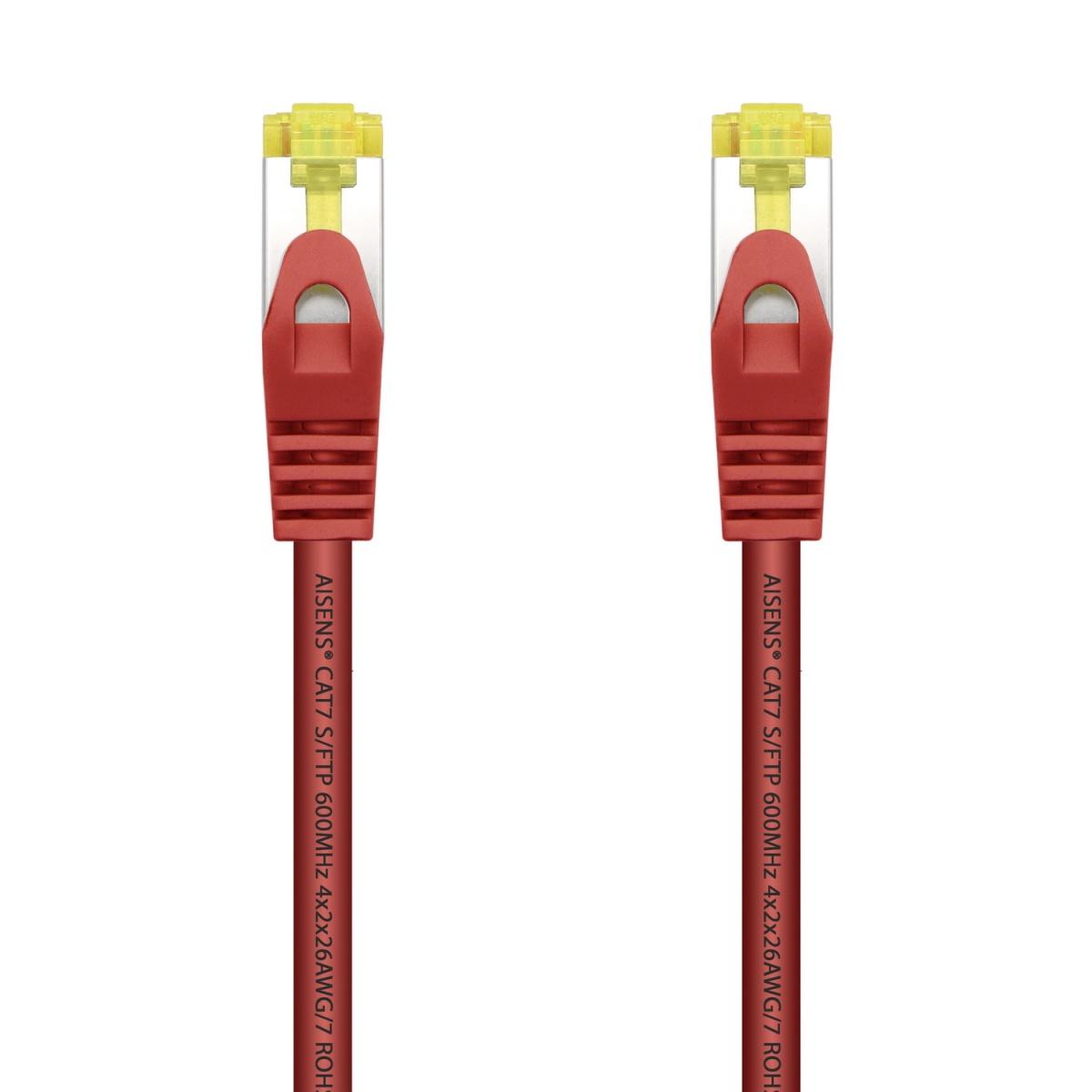 Cavo di Rete RJ45 LSZH Cat.7 600 MHz S/FTP PIMF AWG26 Aisens - 1.0 m - Colore Rosso