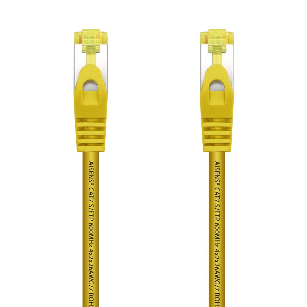 Cavo di Rete RJ45 LSZH Cat.7 600 MHz S/FTP PIMF AWG26 Aisens - 1.0 m - Colore Giallo