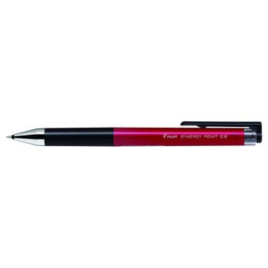 Penna gel retrattile Pilot Synergy Point - Ricaricabile - Punta fine 0,5 mm - Linea 0,25 mm - Colore Rosso