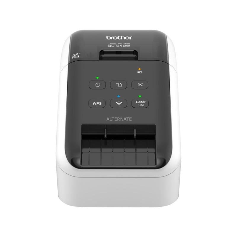 Stampante BROTHER QL810WC etichette professionalI WiFi - 110 e/min - 300x600 dpi - Stampa in nero e rosso - Taglierina automatica