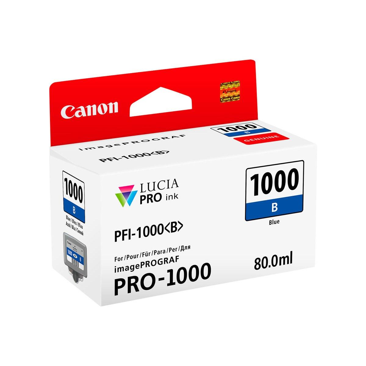 Cartuccia Originale (PFI1000B, 0555C001) CANON iPF PRO-1000 (80ml) Blu