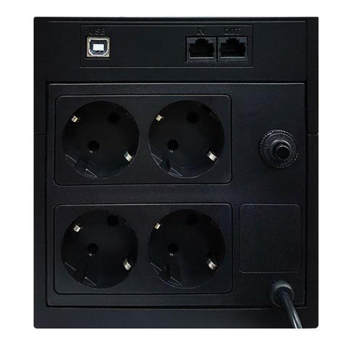 Gruppo di Continuità Elbat Delta UPS 2000VA USB - Display LCD - 4x Shuckos - Stabilizzatore AVR - Funzione Cold Start