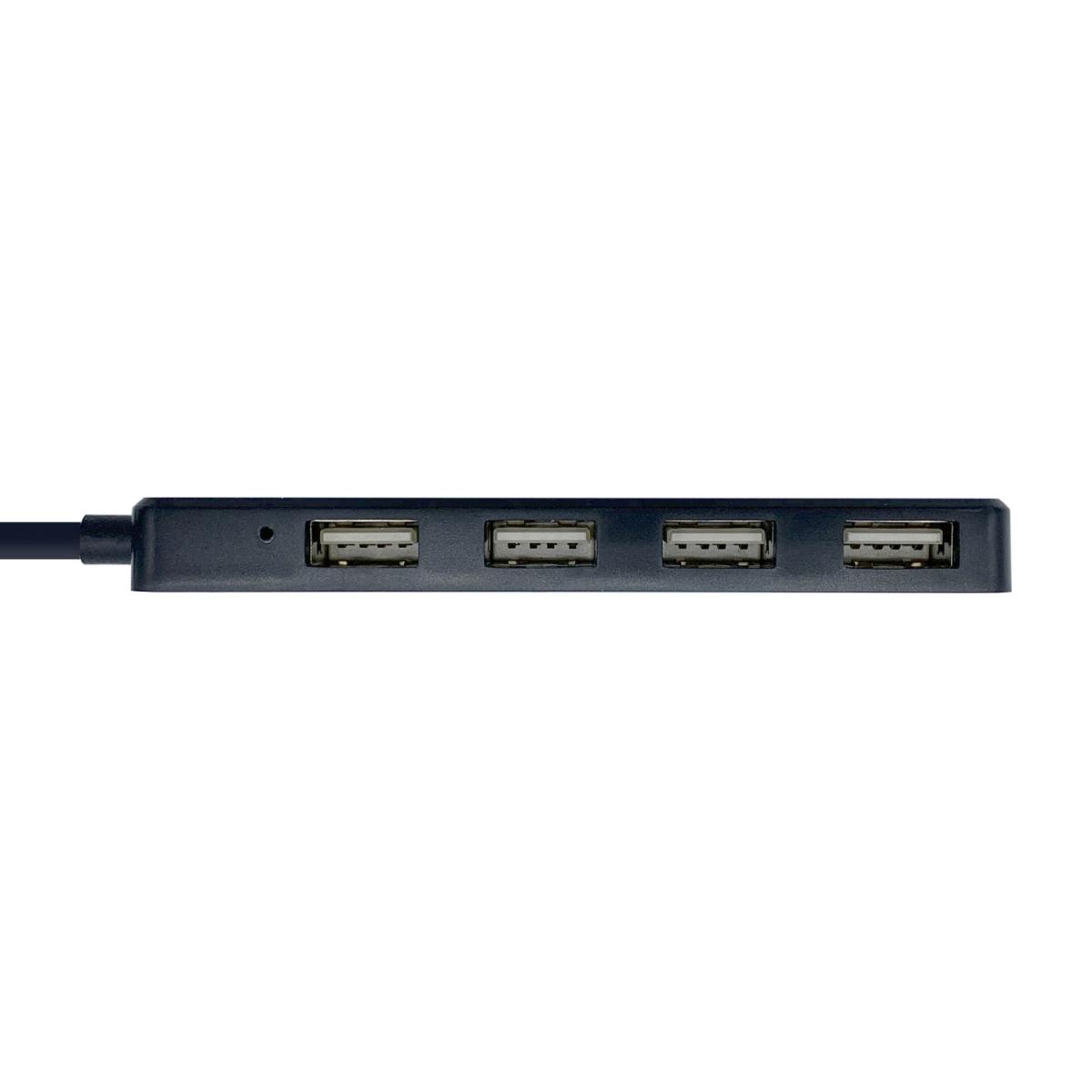 HUB USB 2.0 Aisens - Tipo A maschio a 4xTipo A femmina - 30 cm - Colore nero