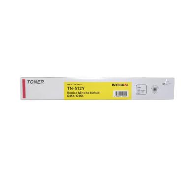 Toner Compatibile INTEGRAL (TN512Y, A33K252) per MINOLTA C454, C544 (26K) GIALLO