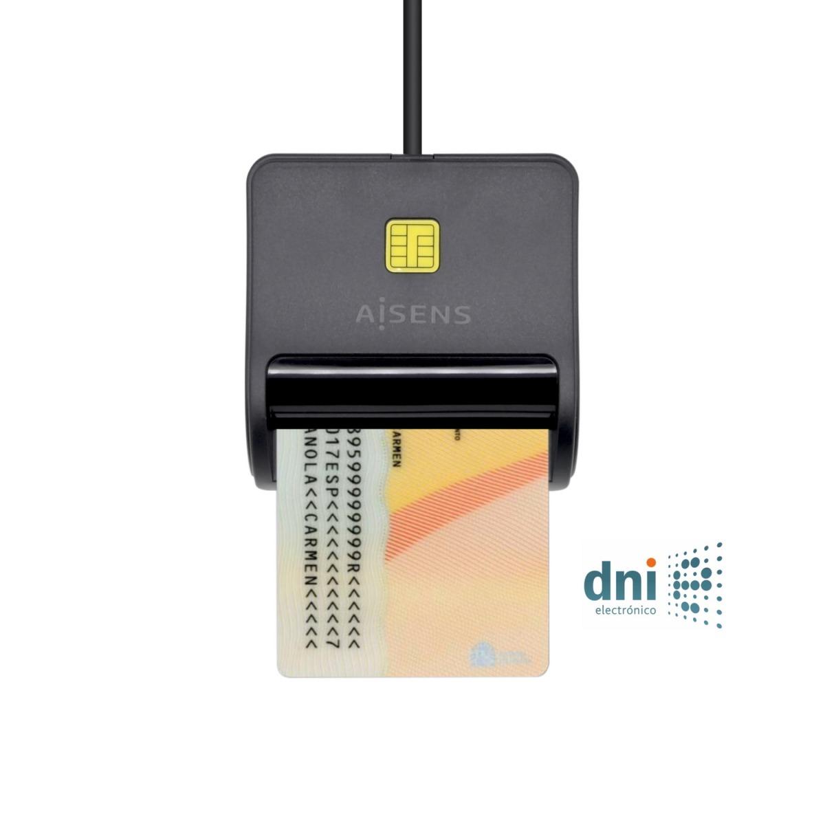 Lettore di smart card Aisens DNI - colore nero