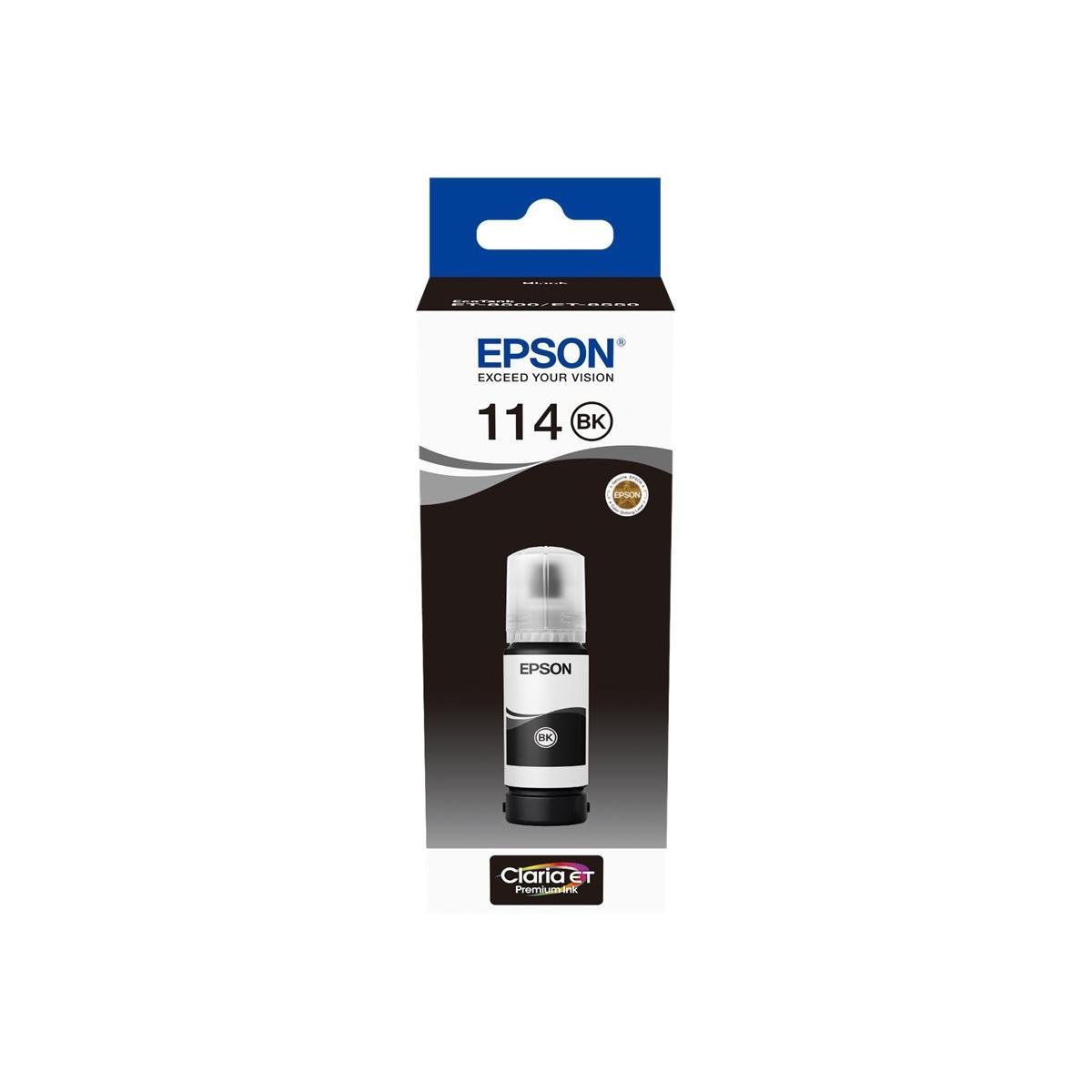 Inchiostro Originale (C13T07A140, 114) EPSON Ecotank ET-8550 (70ml) NERO PIGMENTATO