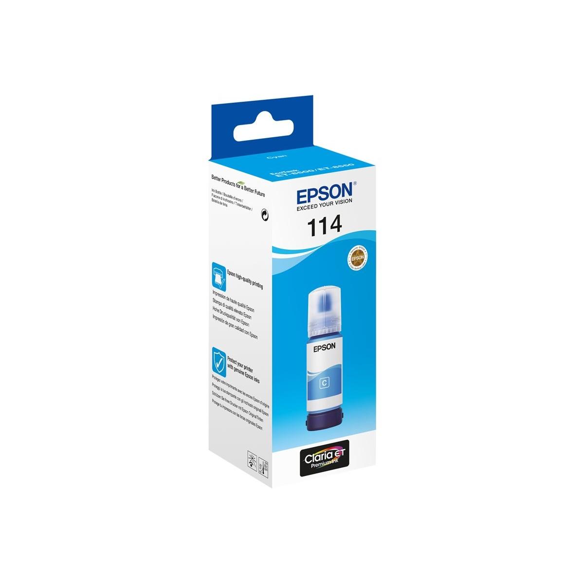 Inchiostro Originale (C13T07B240, 114) EPSON Ecotank ET-8550 (70ml) CIANO