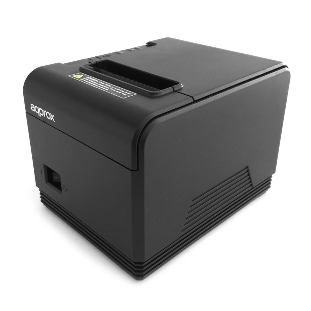 Stampante termica per ricevute Approx - Risoluzione 203 dpi - Velocità 300 mm/s - USB, RJ-45, RS232 e RJ11 - Taglio automatico e taglio manuale