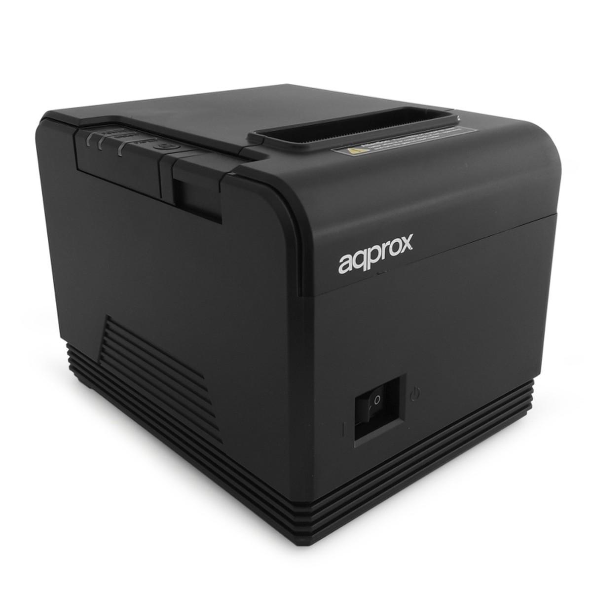 Stampante termica per ricevute Approx - Risoluzione 203 dpi - Velocità 300 mm/s - USB, RJ-45, RS232 e RJ11 - Taglio automatico e taglio manuale