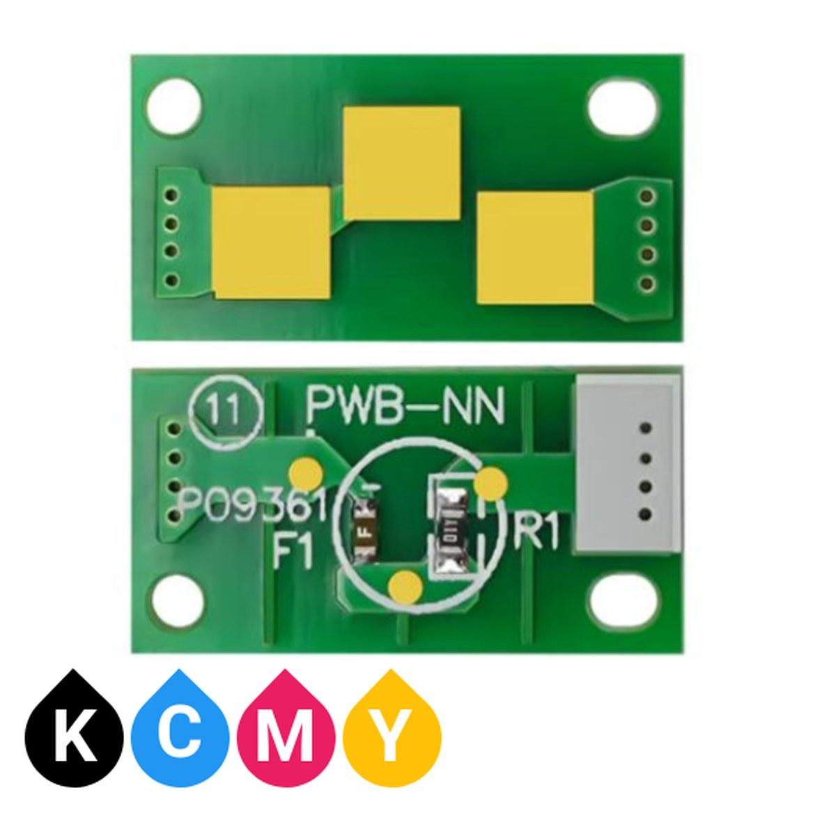 Chip Toner Compatibile (TN712, TN711, TN413K, TN613, TN618, TN713, TN812, TN912) per MINOLTA 758 - KCMY