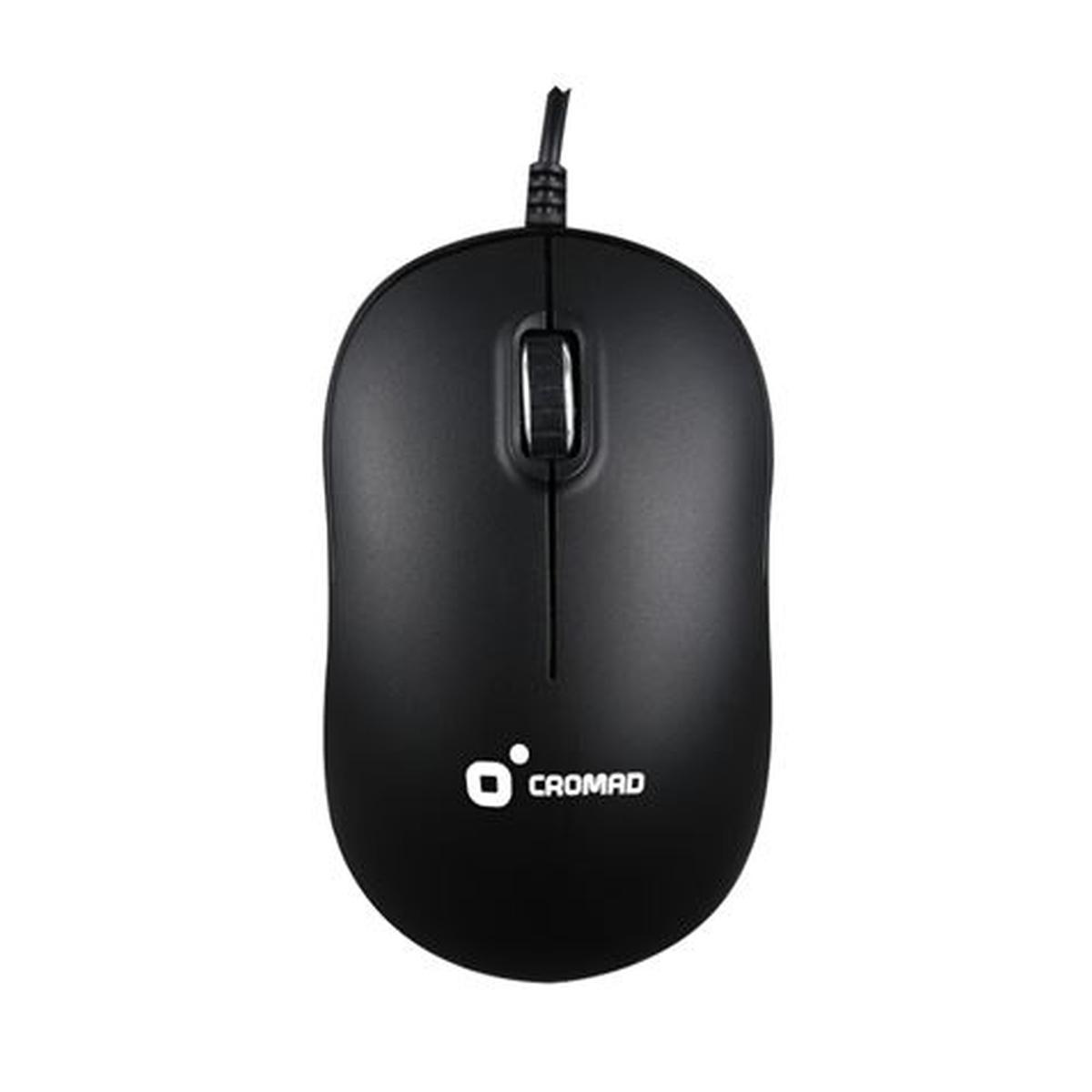 Mouse USB 2.0 Cromad X51 - 3 pulsanti - Cavo da 1,50 m - Nero