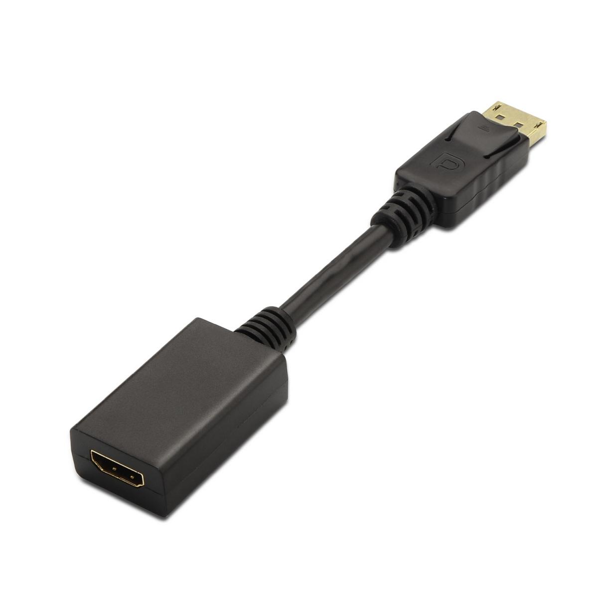 Convertitore Aisens Displayport a HDMI - DP/M-HDMI A femmina - 15 cm - nero