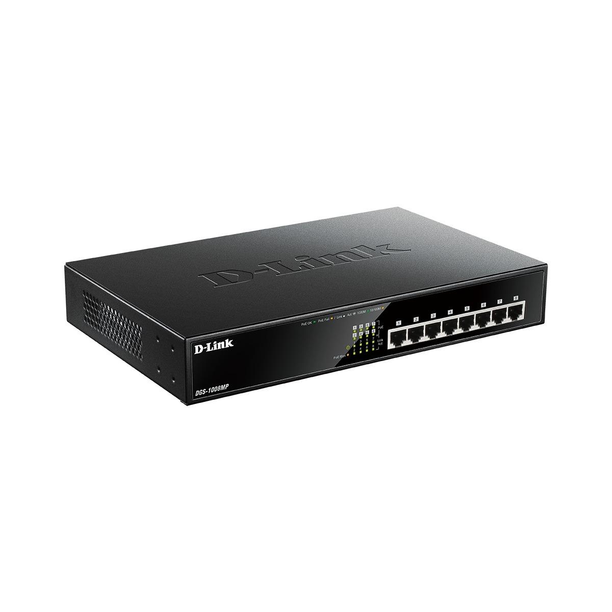 Switch D-Link 8 porte Gigabit 10/100/1000 Mbps - PoE+