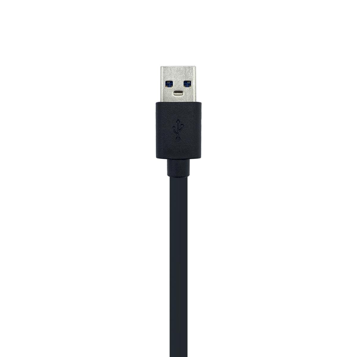 HUB USB 3.0 Aisens - Tipo A Maschio a 4xTipo A Femmina - 30 cm - Colore Nero