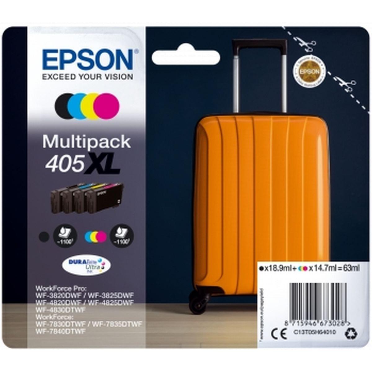Multipack Originale (C13T05H64010, 405XL) EPSON WF-3820DWF (4x1,1K) KCMY