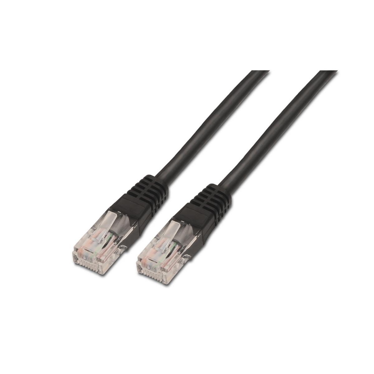 Cavo di rete Aisens Patch Cord RJ45 Cat.5e UTP AWG24 - 0,5 m - 10/100 Mbit/s - Colore nero