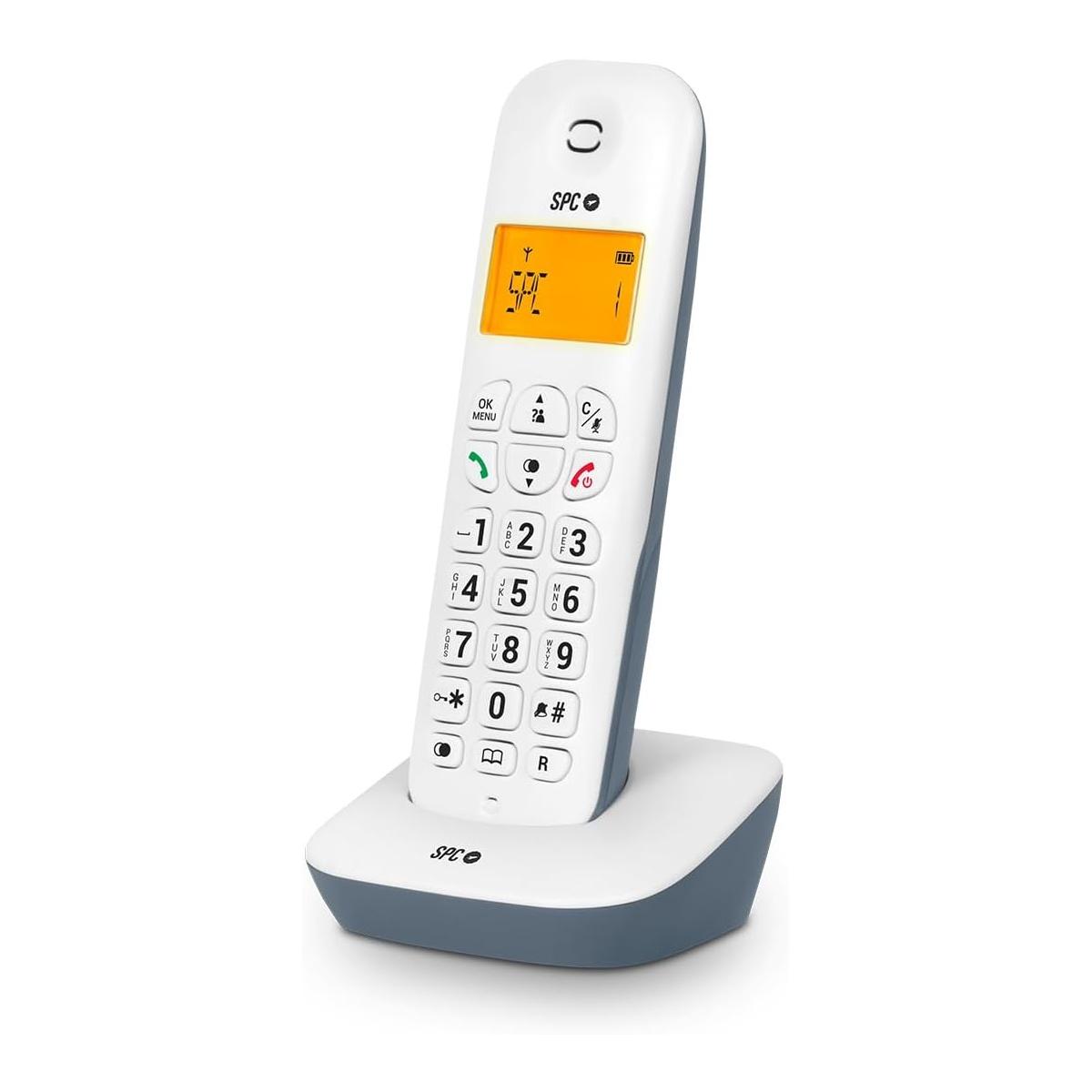 Telefono fisso wireless SPC Air - Schermo retroilluminato 35x22mm - Identificazione chiamante - Connessione rete telefonica - Modalità Mute - 5 Melodie - 2 Colori - Tecnologia Eco
