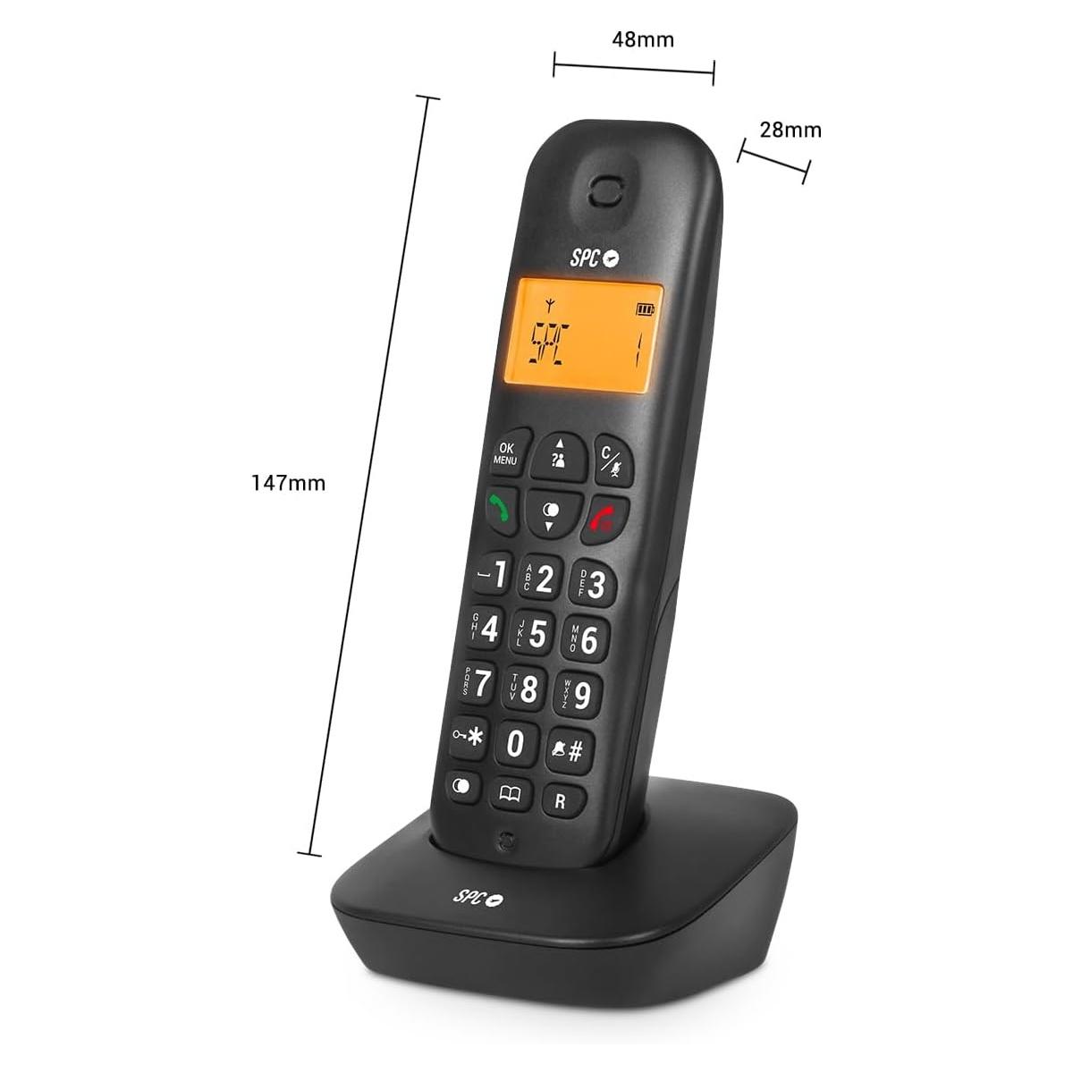 Telefono Fisso Wireless SPC Air - Schermo Retroilluminato 35x22mm - Identificazione del Chiamante - 5 Melodie Disponibili - Pratico e Semplice - Disponibile in 2 Colori - Possibili