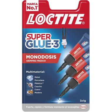 Loctite Confezione da 3 Super Colla-3 Mini Trio Original - 1gr