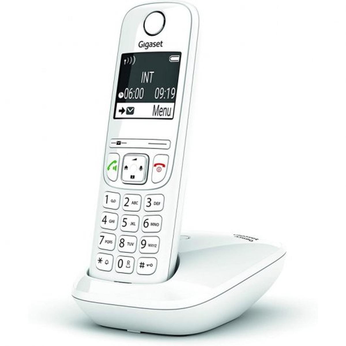 Telefono cordless Gigaset AS690 Dect - Schermo bianco e nero - Controllo volume - Ottima durata della batteria