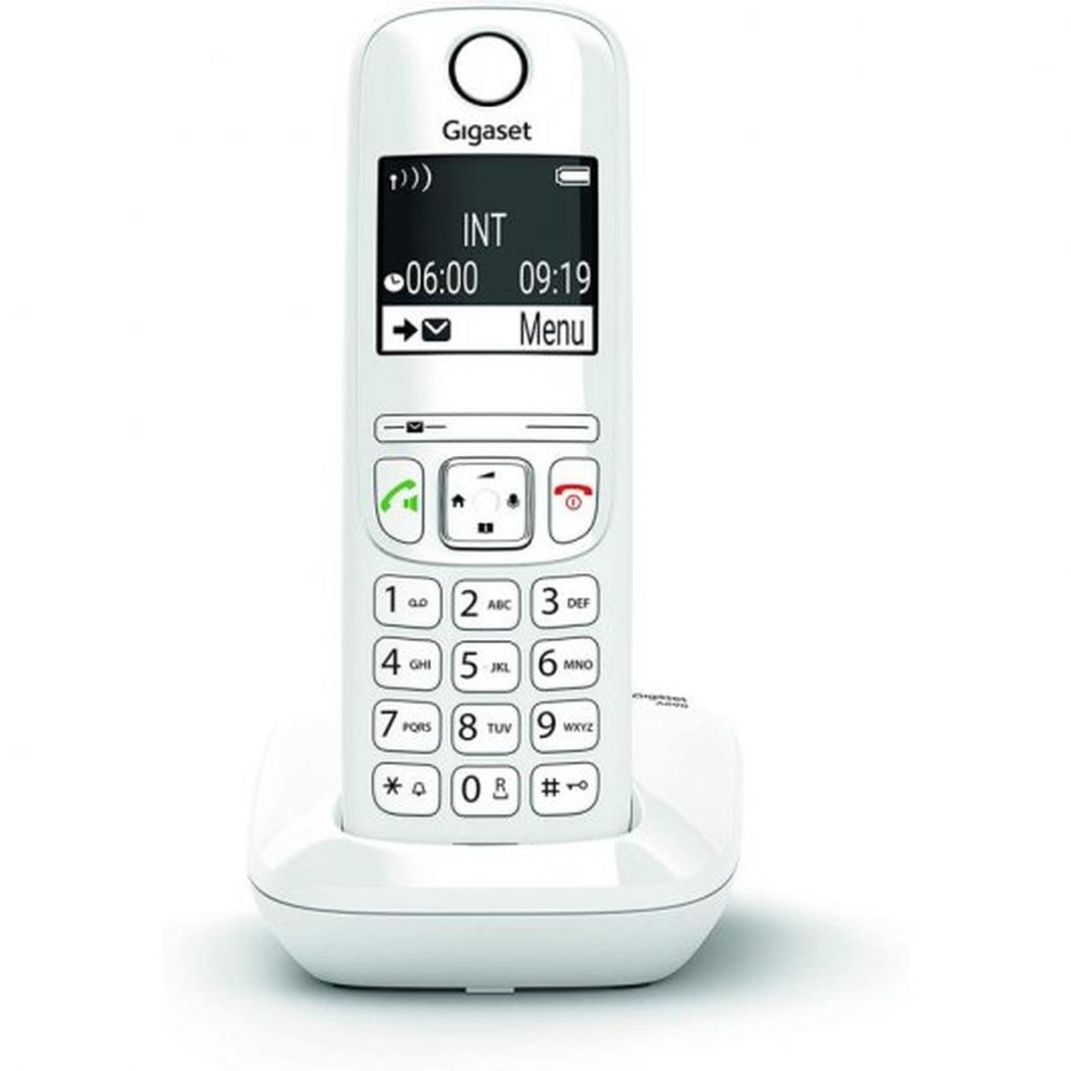 Telefono cordless Gigaset AS690 Dect - Schermo bianco e nero - Controllo volume - Ottima durata della batteria