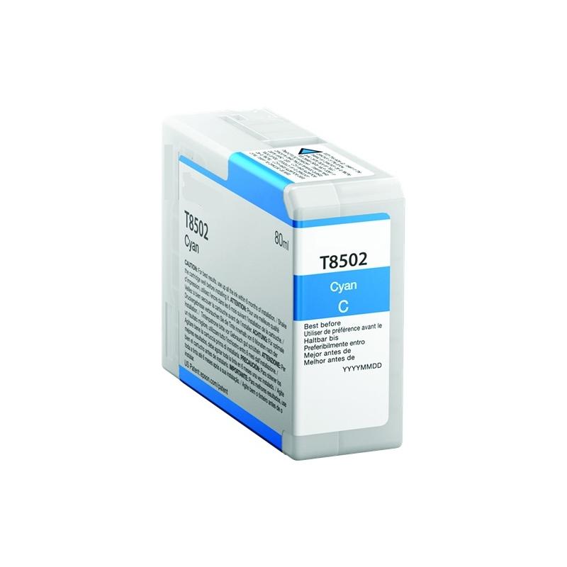 Cartuccia Plotter Compatibile (C13T850200, T8502) per Epson SureColor SC-P800 (80ml) CIANO
