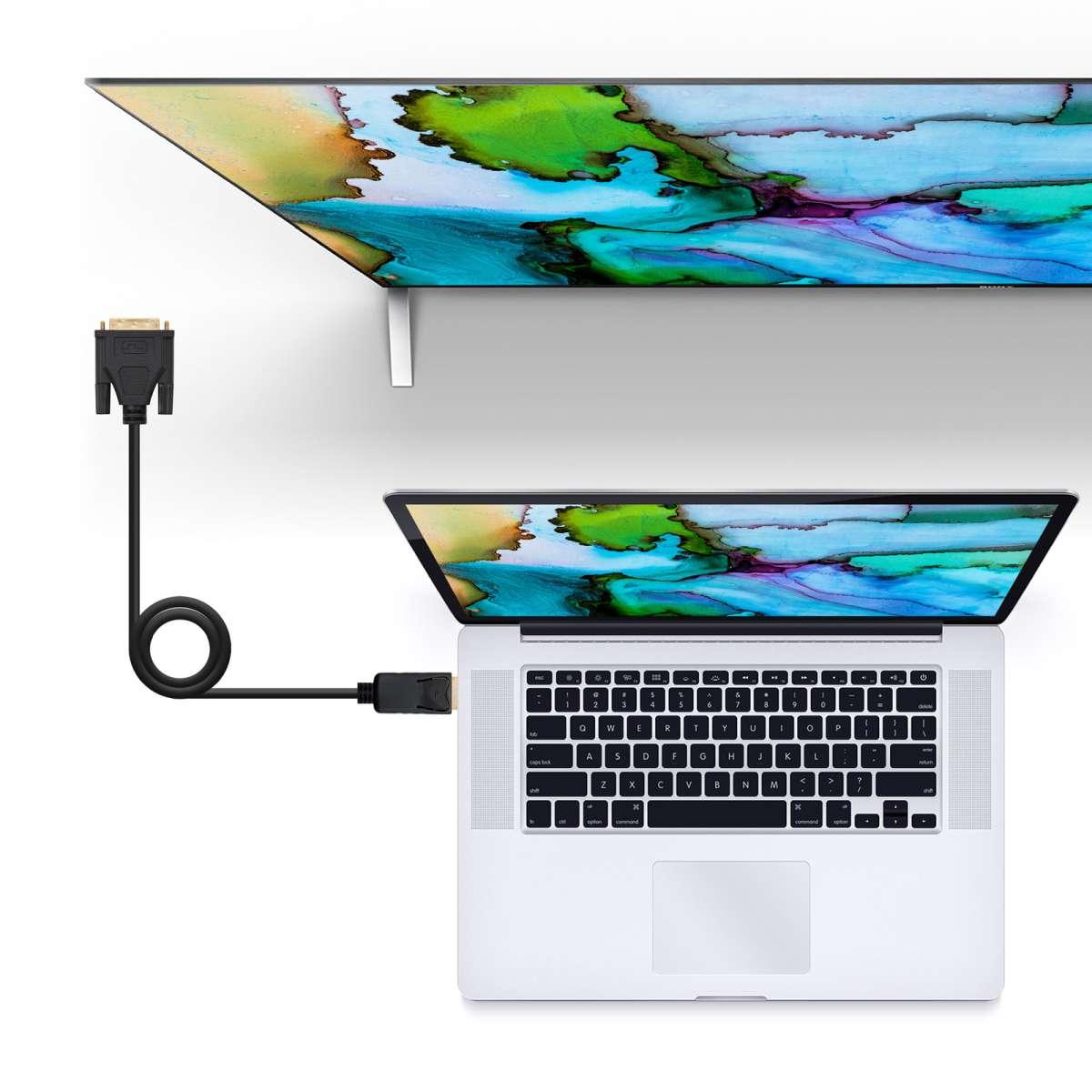 Cavo convertitore Nanocable Displayport/MA Dvi/M - 1,0 m - Colore nero