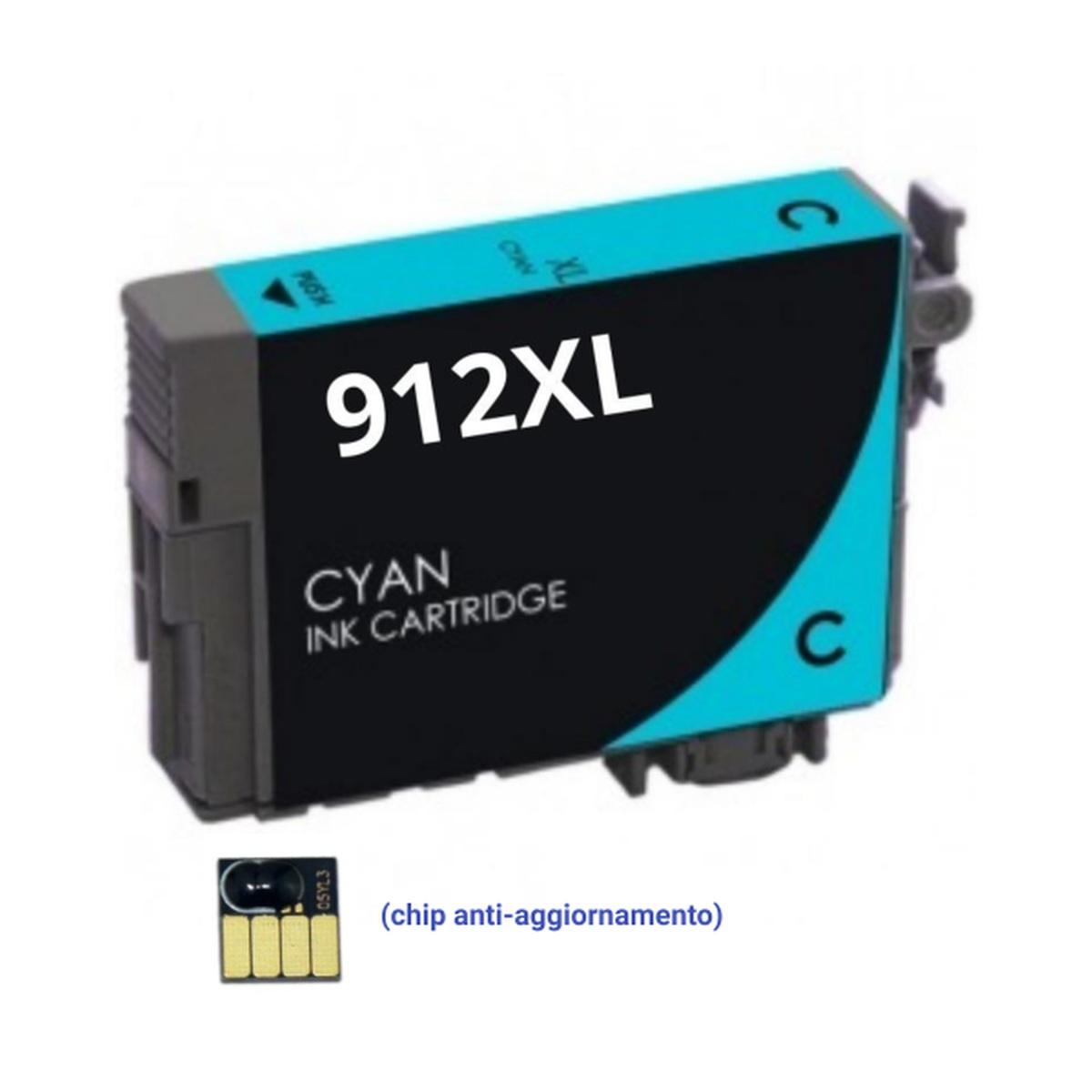 Cartuccia Compatibile (3YL81AE, 912XLC) per HP OfficeJet Pro 8010 (0,825K) CIANO XL (chip anti-aggiornamento)