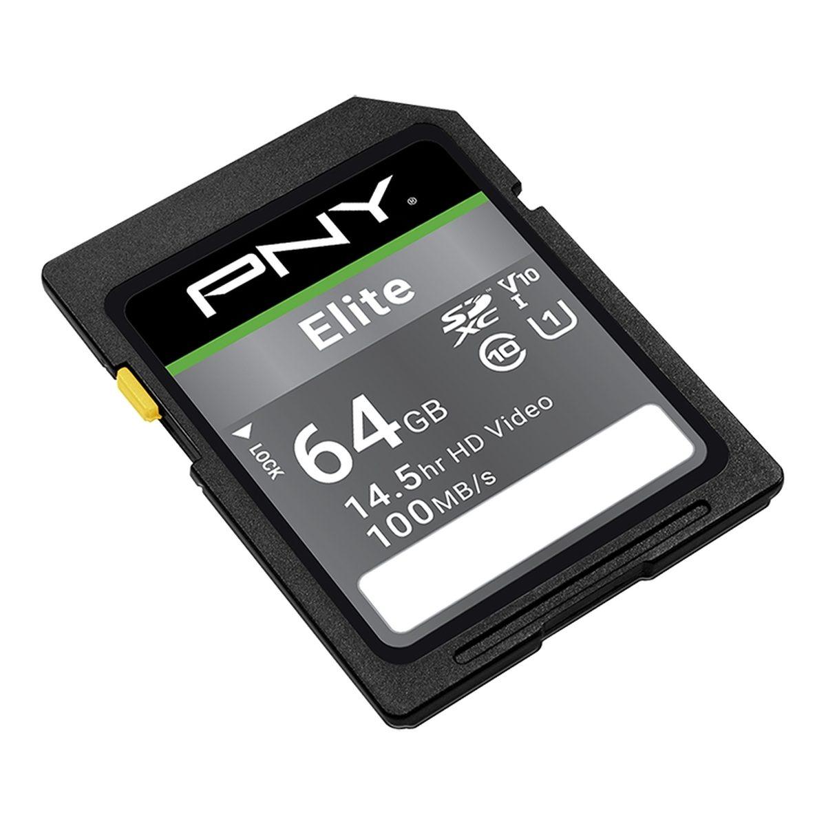 Scheda SD PNY Elite SDXC 64 GB U1 V10 Classe 10