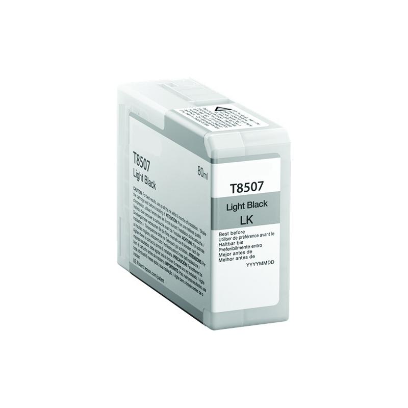 Cartuccia Plotter Compatibile (C13T850700, T8507) per Epson SureColor SC-P800 (80ml) LIGHT NERO