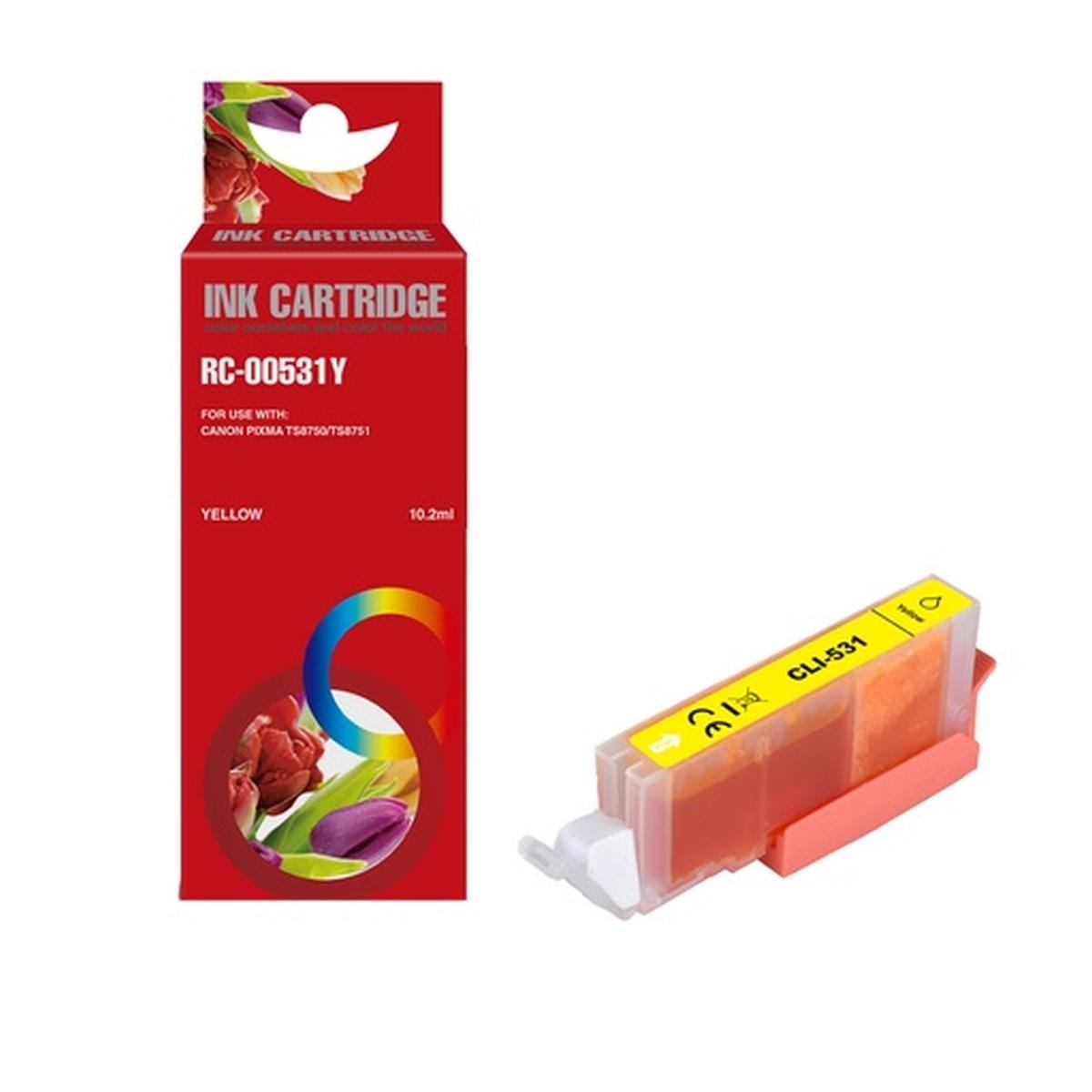 Cartuccia Compatibile (6121C001, CLI-531Y) per CANON Pixma TS8750 | GIALLO