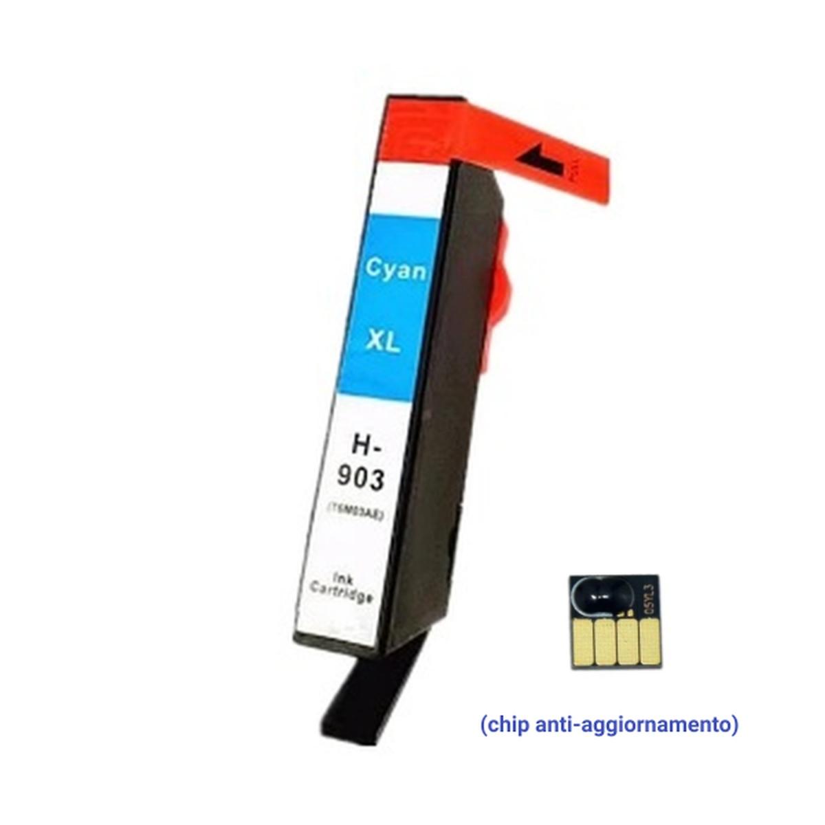 Cartuccia Compatibile (T6M03AE, 903XLC) per HP OfficeJet Pro 6860 (825Pag.) CIANO (chip anti-aggiornamento)