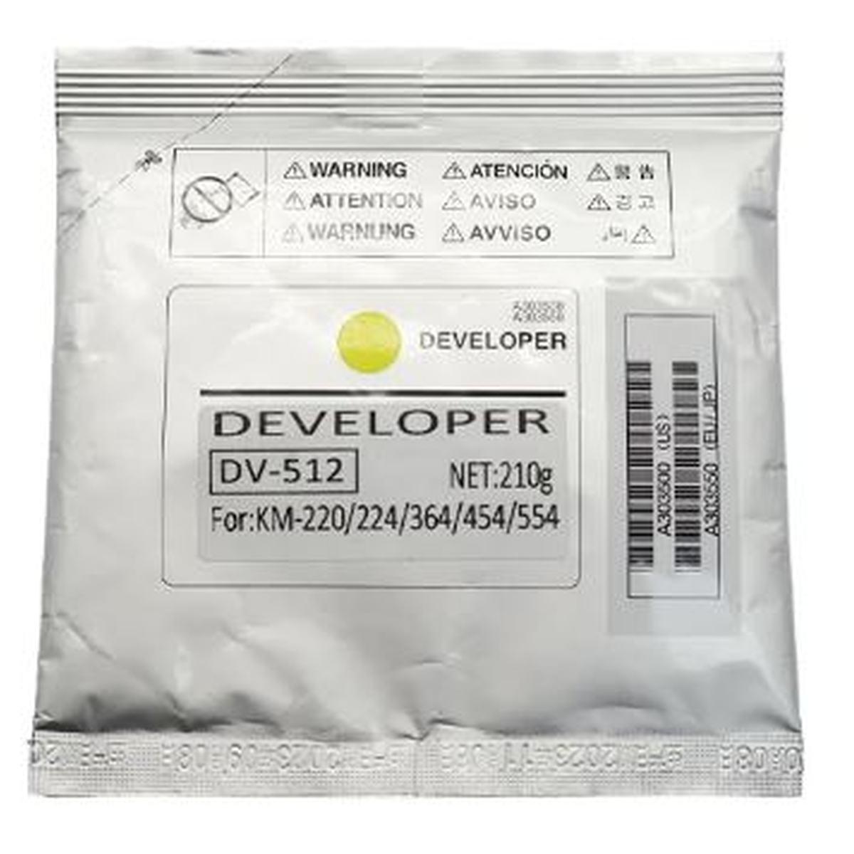 Developer Compatibile (A2XN08D, DV512Y) per MINOLTA C224 (210gr) GIALLO