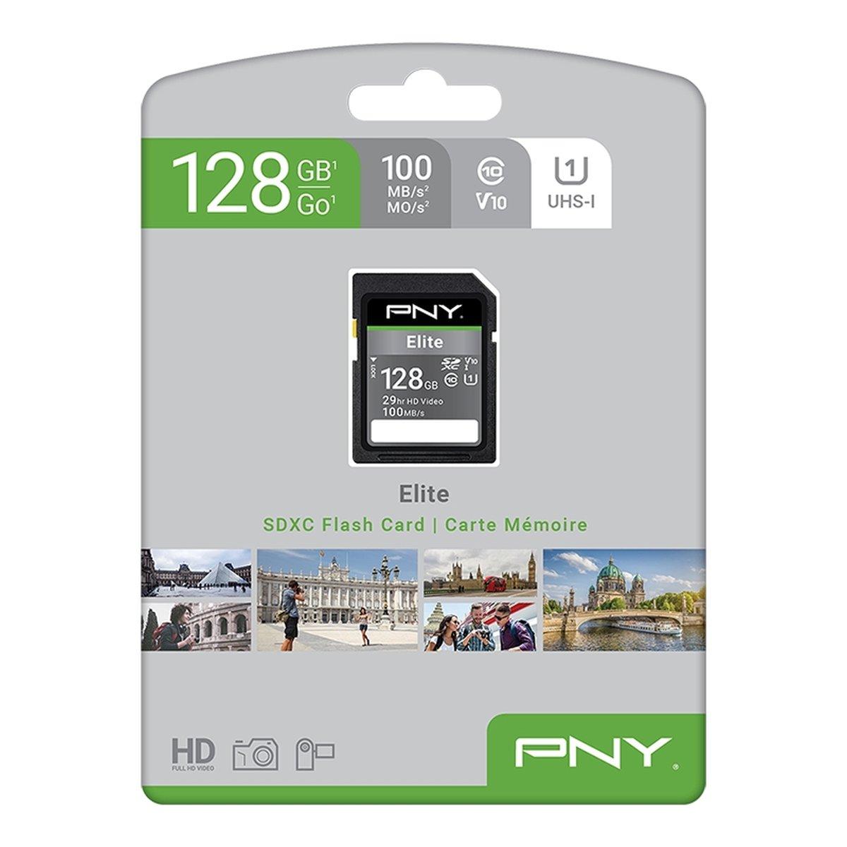 Scheda SD PNY Elite SDXC 128 GB U1 V10 Classe 10